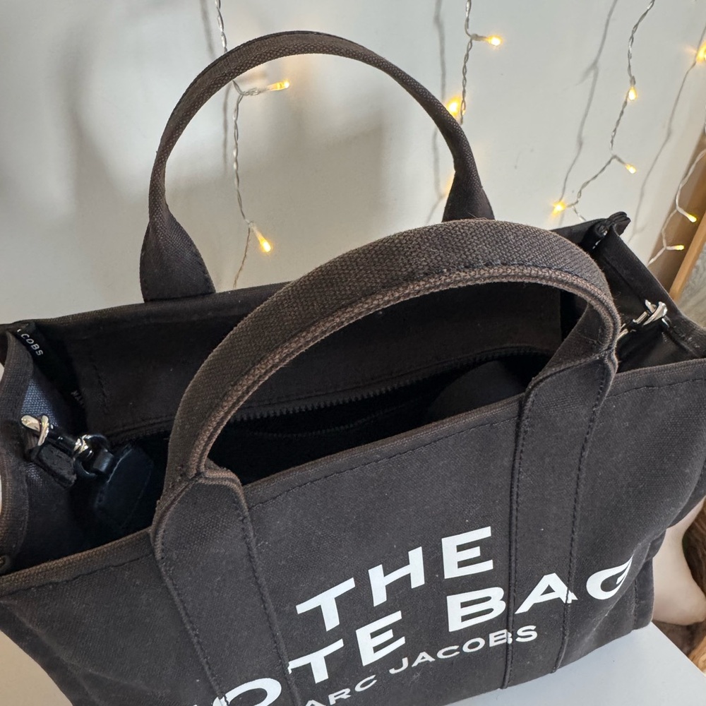 Marc Jacobs Black Tote with White Text - Picture 5 of 5